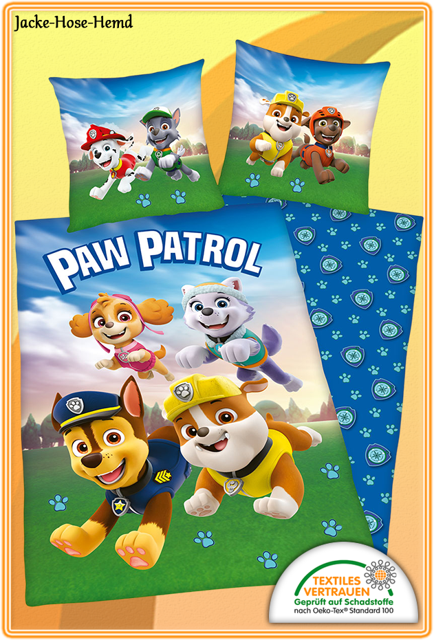 Paw Patrol Bettwäsche Wiese